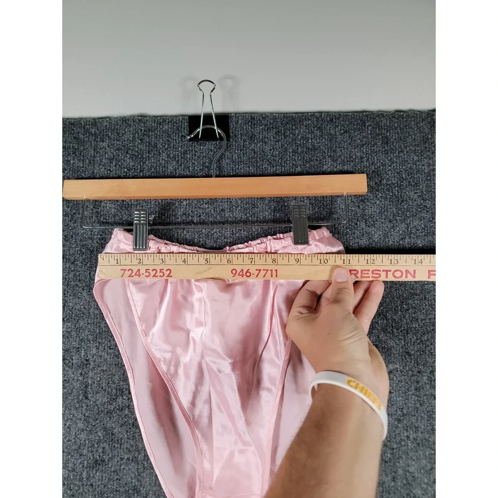 NWT 90s Victoria's Secret Second Skin Satin Panties Hi-Cut Underwear Small Pink
